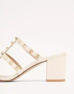 Valentino Rockstud Calfskin Leather Slide Sandal 60 Mm - Image 3